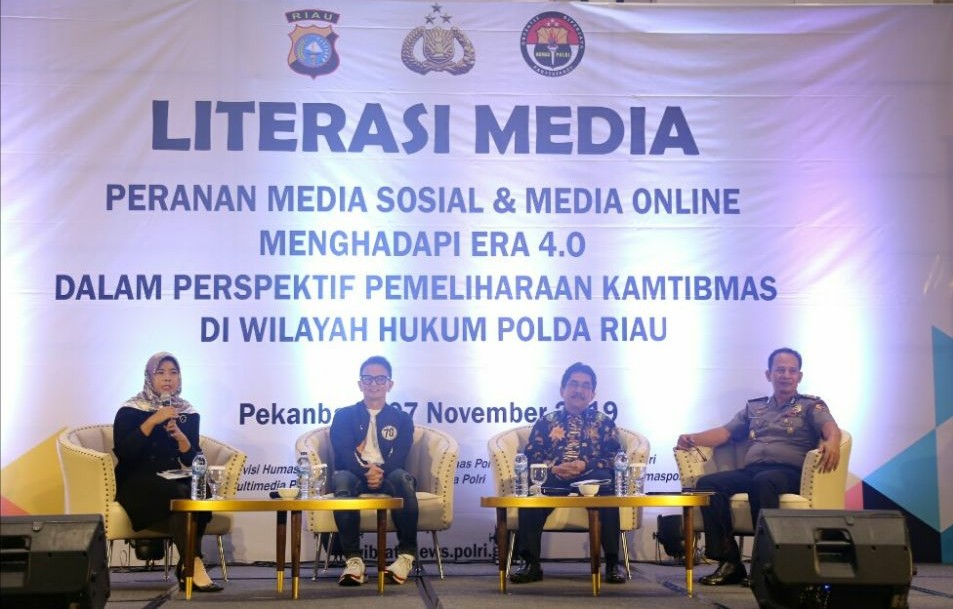 Polda Riau Mengajak Penggiat Medsos dan Media Online Memberikan Informasi yang Baik